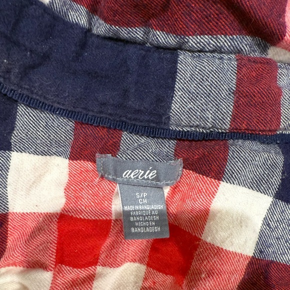 Aerie Red and Blue Checkered Romper - Picture 2 of 6